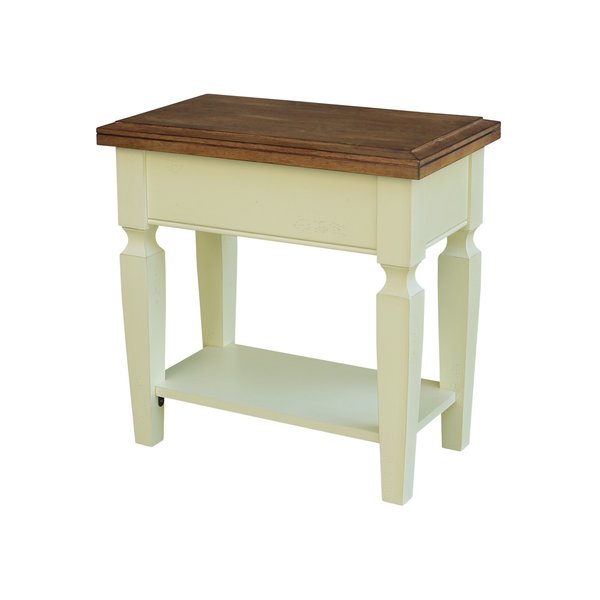 International Concepts 24 W, 14 L, 24 H, Wood Top, Hickory/Shell OT79-15E2